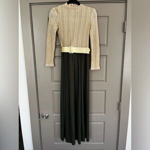 Vintage Gold & green dress